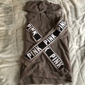 Oversized PINK quarter zip